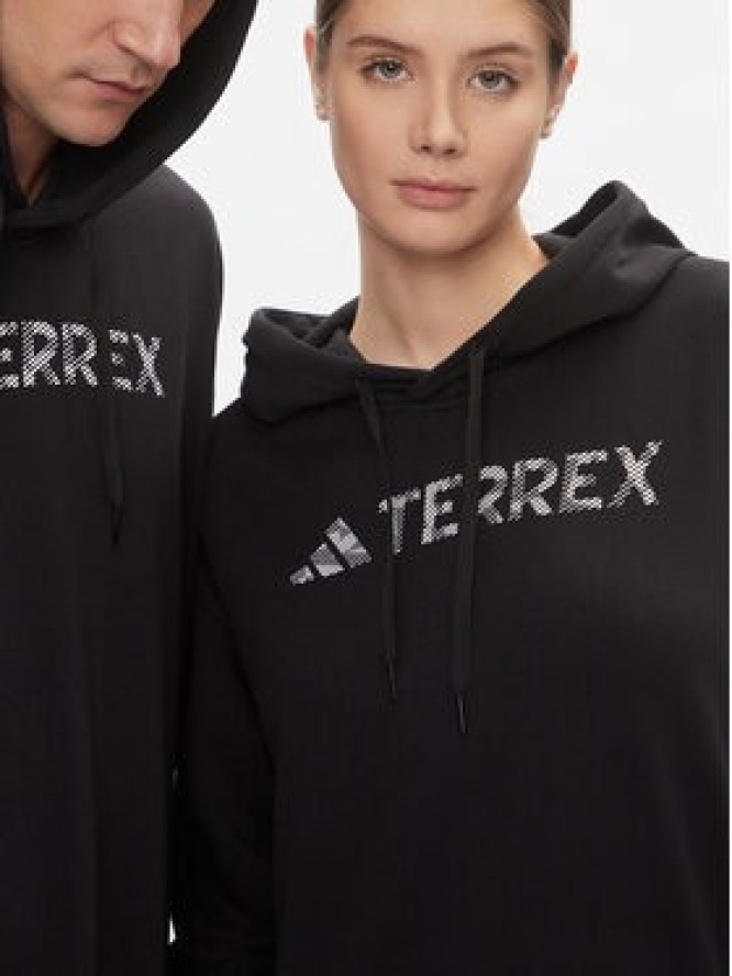 adidas Bluza Terrex Large Logo Hoodie (Gender Neutral) HT2113 Czarny Loose Fit