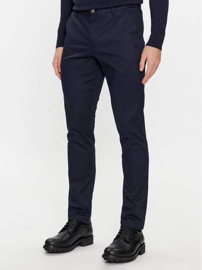 Calvin Klein Jeans Chinosy J30J317669 Granatowy Slim Fit