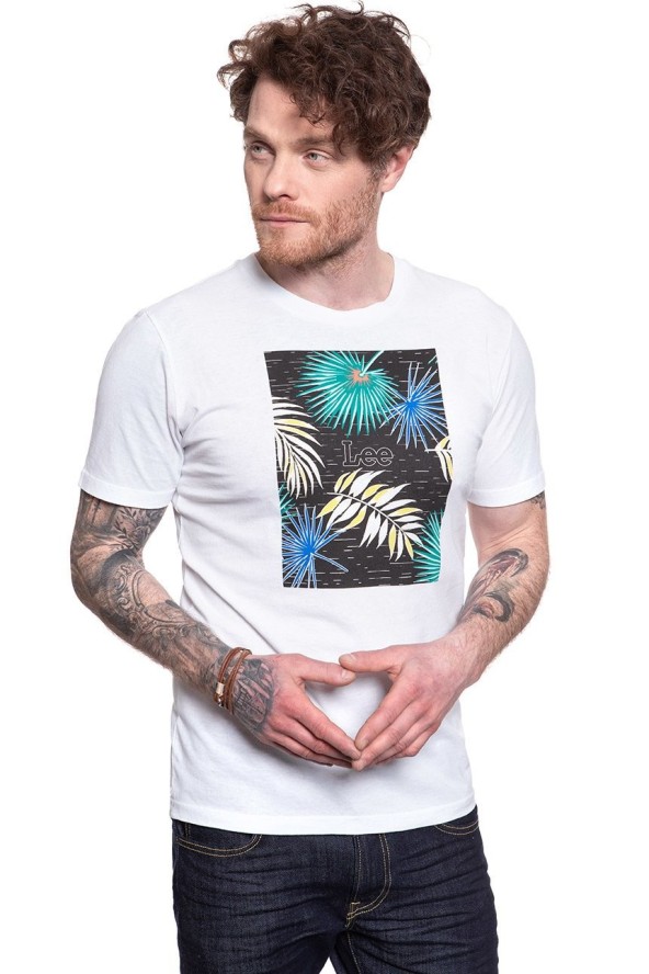 LEE BOTANICAL PRINT TEE BLACK L61IFE01