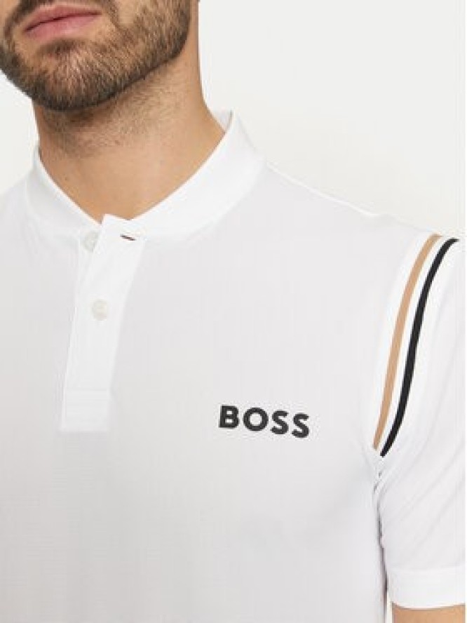 Boss T-Shirt Pariq 50534347 Biały Slim Fit