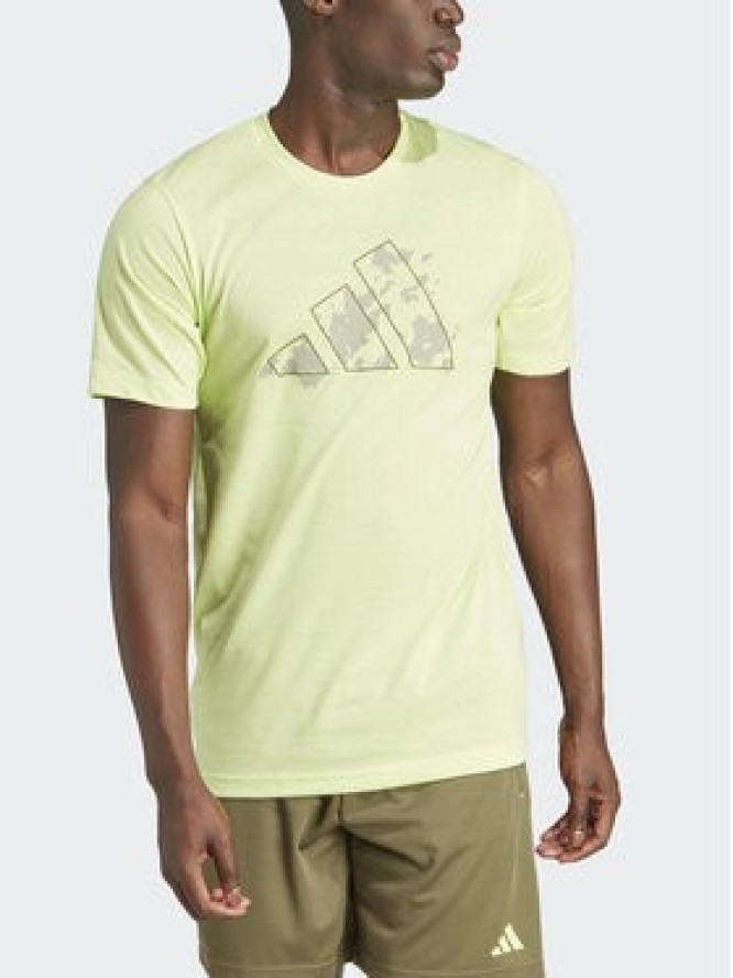 adidas T-Shirt Train Essentials Seasonal Training Graphic IJ9602 Żółty Regular Fit