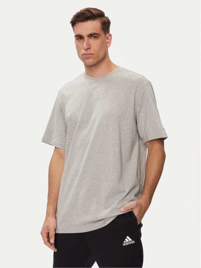 adidas T-Shirt ALL SZN IC9789 Szary Loose Fit