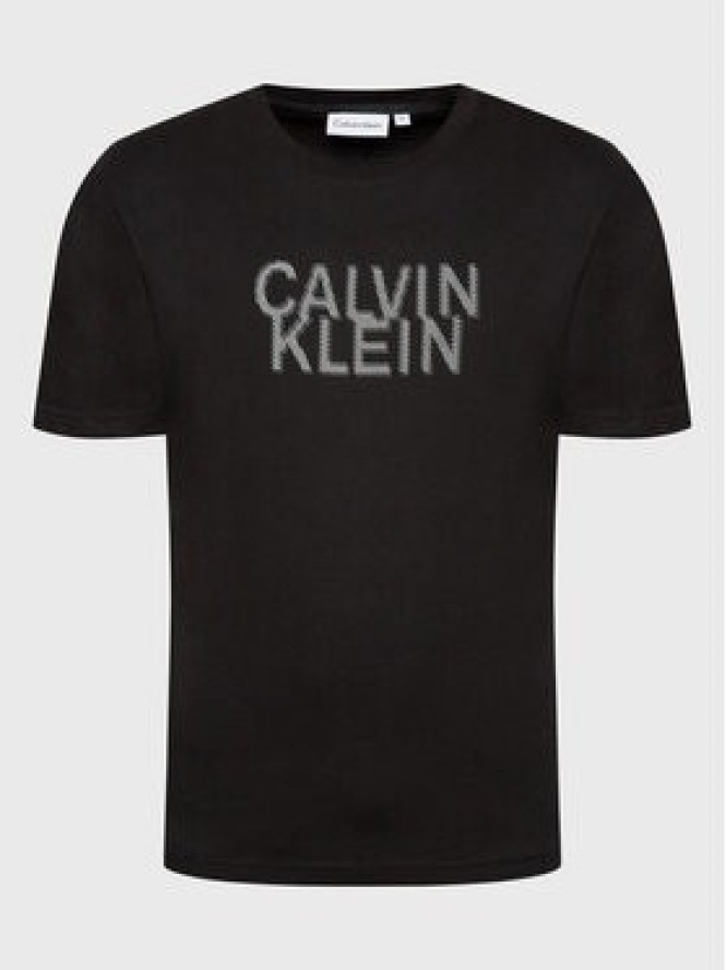 Calvin Klein T-Shirt Distorted K10K110113 Czarny Regular Fit