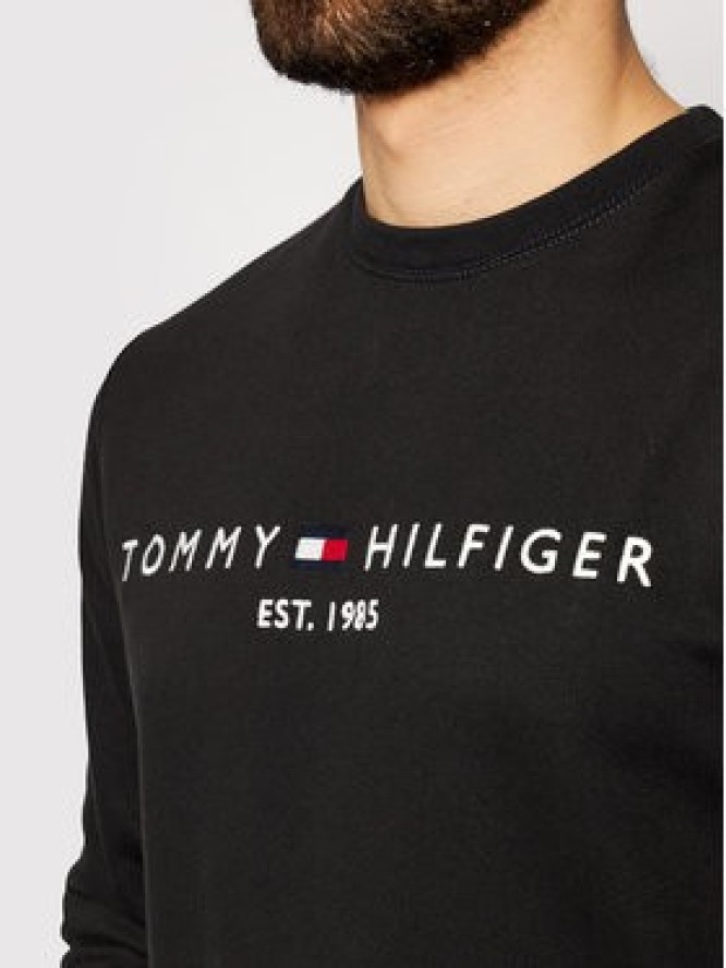 Tommy Hilfiger Bluza Logo MW0MW11596 Czarny Regular Fit