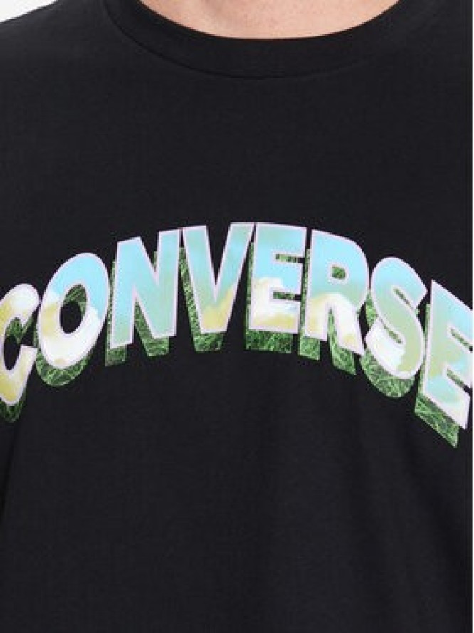 Converse T-Shirt Cloud Fill 10024589-A02 Czarny Regular Fit