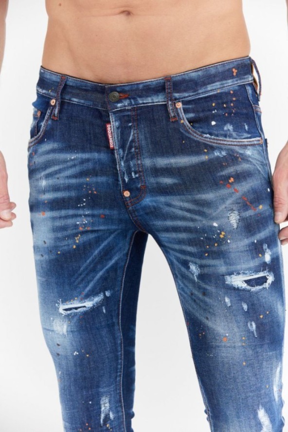 DSQUARED2 Granatowe jeansy super twinkie jeans