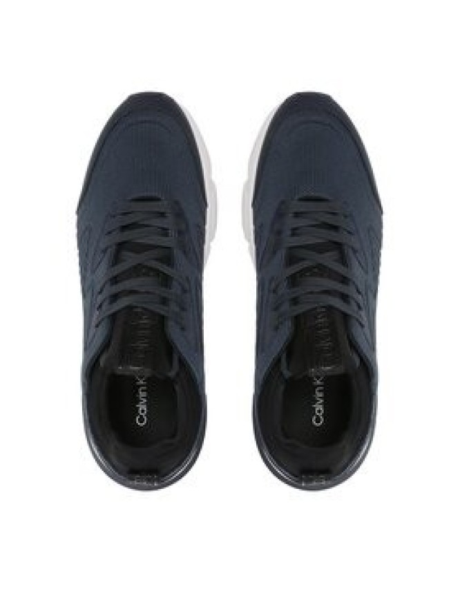 Calvin Klein Sneakersy Low Top Lace Up Knit HM0HM00647 Granatowy