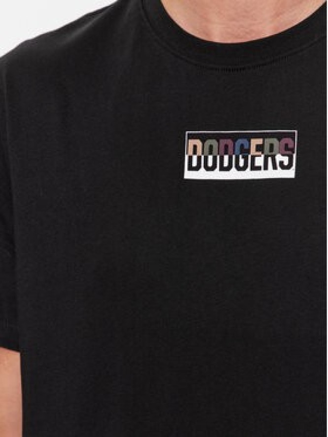 47 Brand T-Shirt Los Angeles Dodgers BB012TMKPIU599580JK Czarny Regular Fit