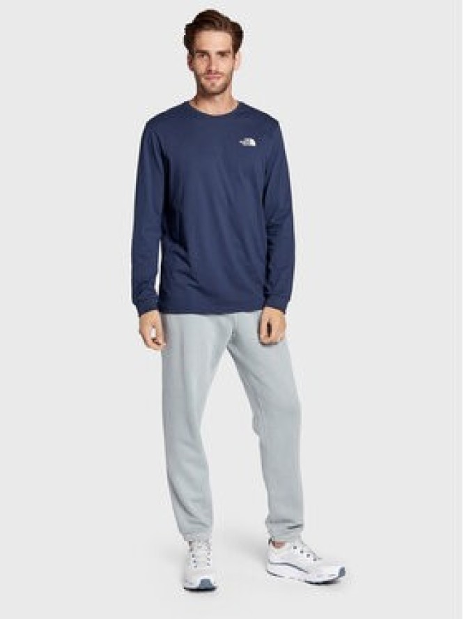 The North Face Longsleeve Simple Dome NF0A3L3B Granatowy Regular Fit