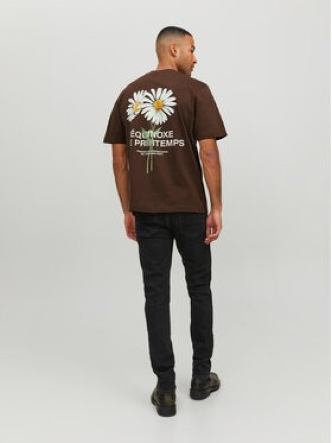 Jack&Jones T-Shirt Flores 12228776 Brązowy Loose Fit