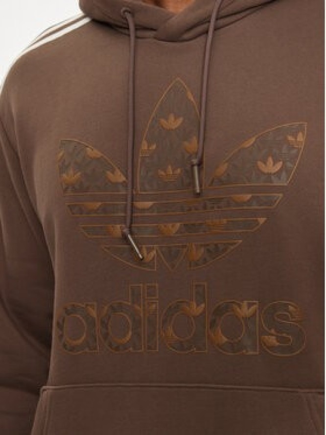 adidas Bluza Classic Mono Graphic IS0259 Brązowy Regular Fit