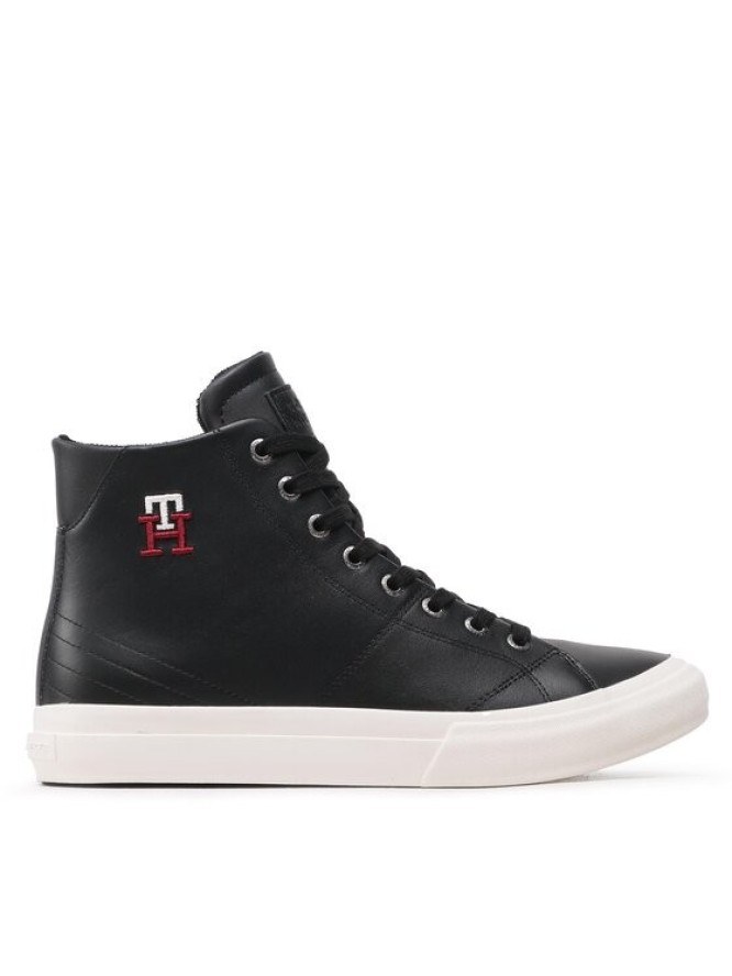 Tommy Hilfiger Sneakersy Th Hi Vulc Street Leather FM0FM04739 Czarny