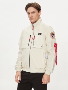 Aeronautica Militare Kurtka bomber 241AB2152CT3260 Écru Regular Fit