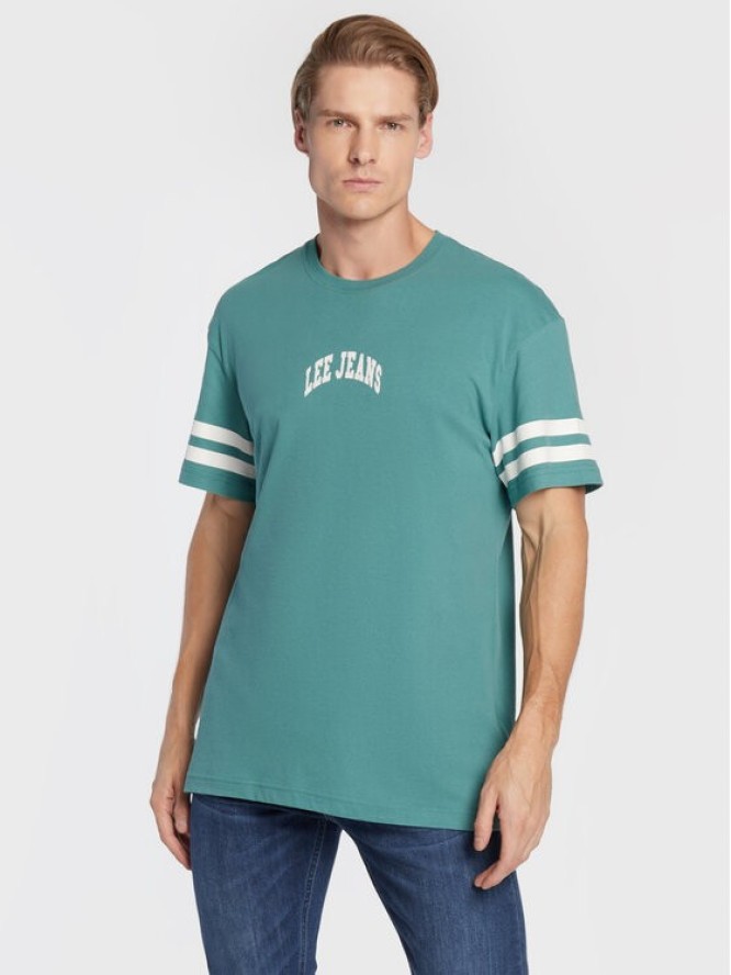 Lee T-Shirt College L69BFQDO 112321853 Zielony Relaxed Fit