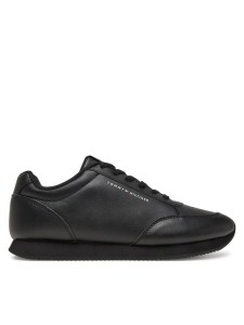 Tommy Hilfiger Sneakersy Lo Runner Pu Mix FM0FM05419 Czarny