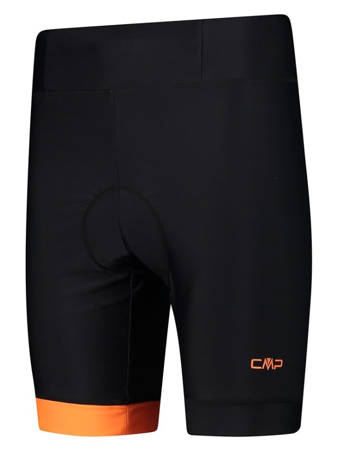 CMP Szorty kolarskie w kolorze czarno-jaskrawopomarańczowym rozmiar: 54