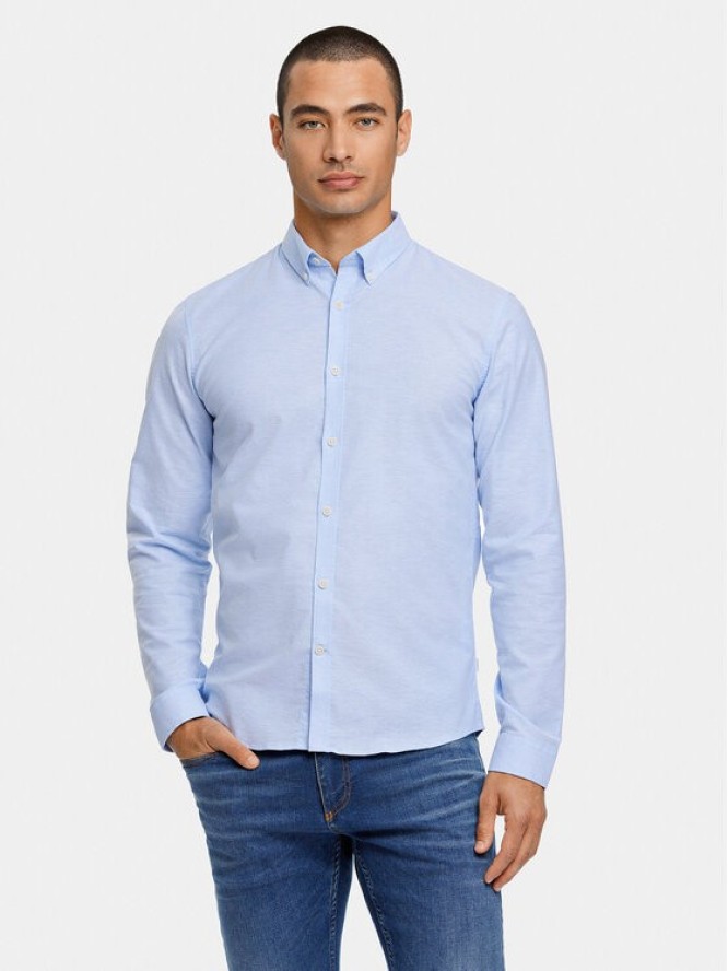 Lindbergh Koszula 30-203174 Błękitny Slim Fit