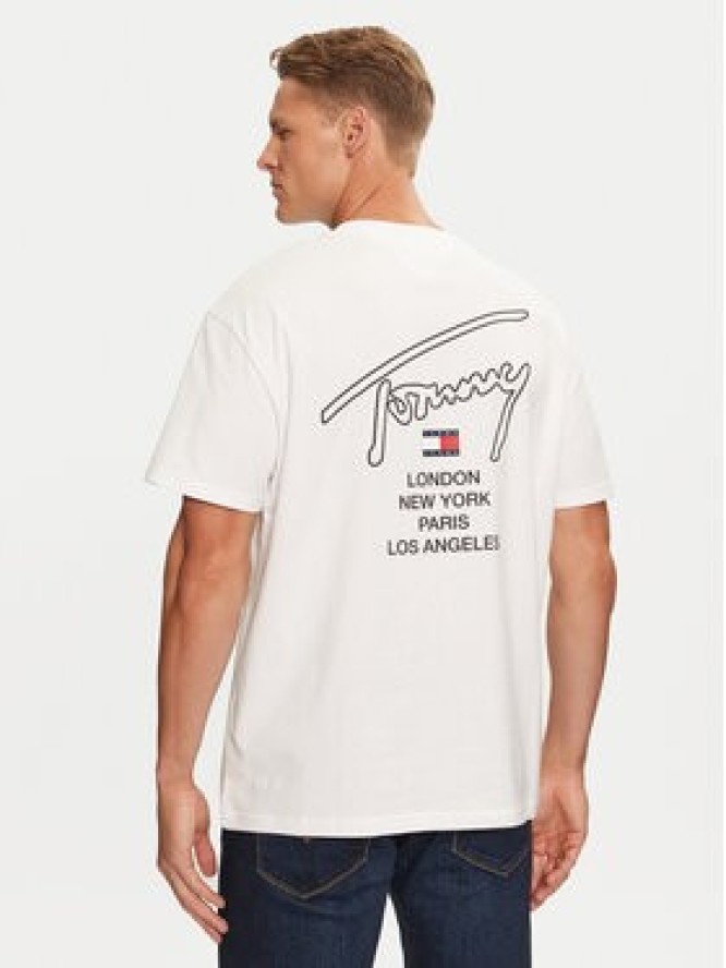 Tommy Jeans T-Shirt DM0DM19698 Biały Regular Fit