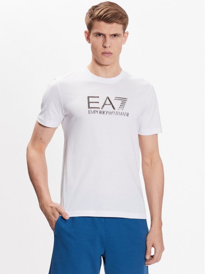 EA7 Emporio Armani T-Shirt 3RPT71 PJM9Z 1100 Biały Regular Fit