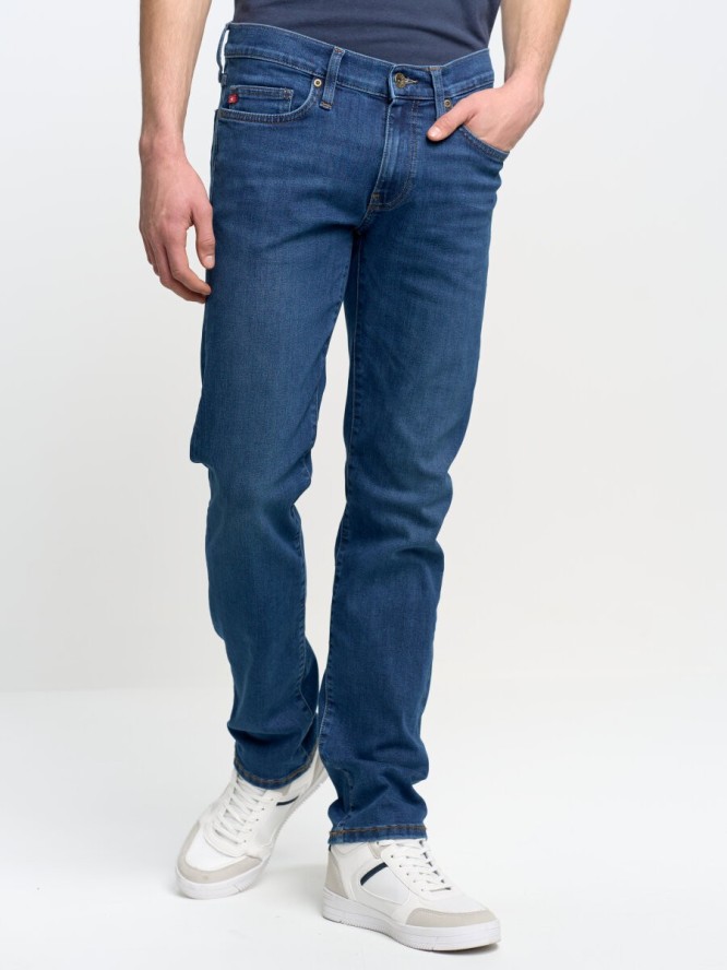 Spodnie jeans męskie dopasowane Terry 490