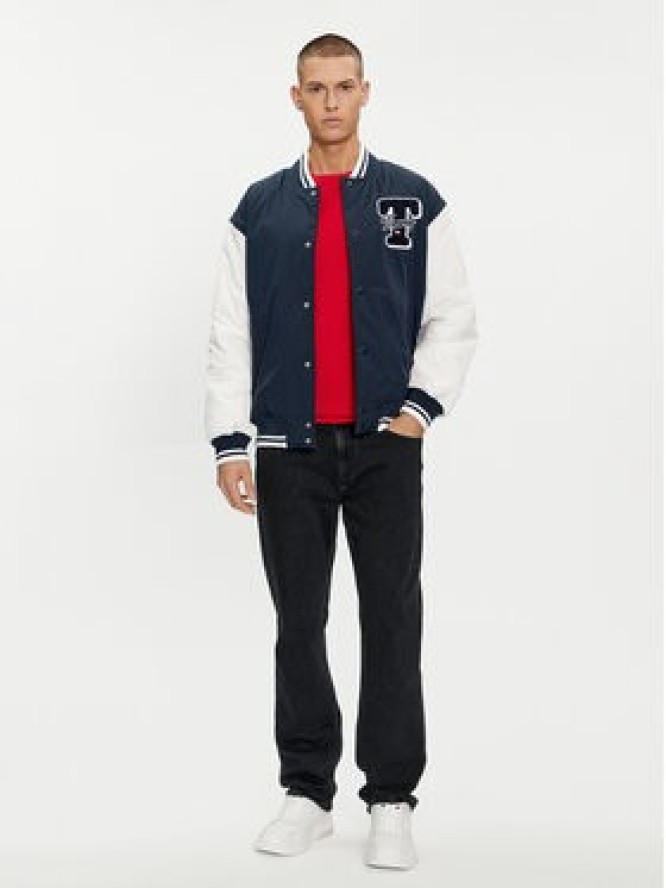 Tommy Jeans Kurtka bomber Colorblock Varsity DM0DM18702 Granatowy Regular Fit