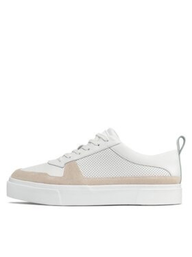 Calvin Klein Sneakersy Low Top Lace Up Lth HM0HM00495 Biały