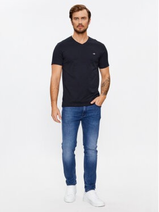 Gant T-Shirt Shield 2003186 Czarny Slim Fit