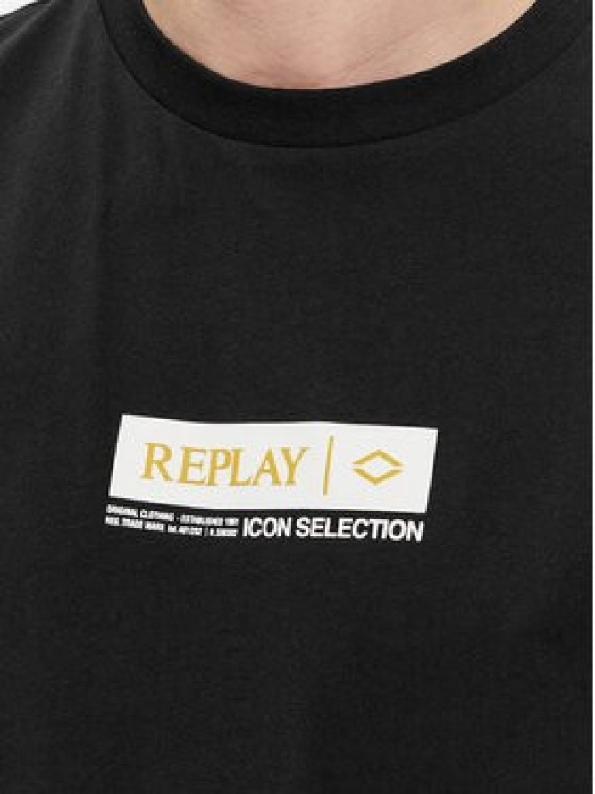 Replay T-Shirt M6755.000.2660 Czarny Regular Fit