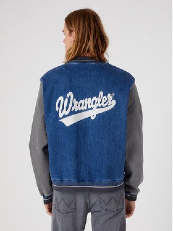 Wrangler Kurtka bomber Baseball W48272Z90 112331618 Niebieski Regular Fit