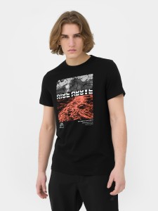 T-shirt regular z bawełny organicznej męski