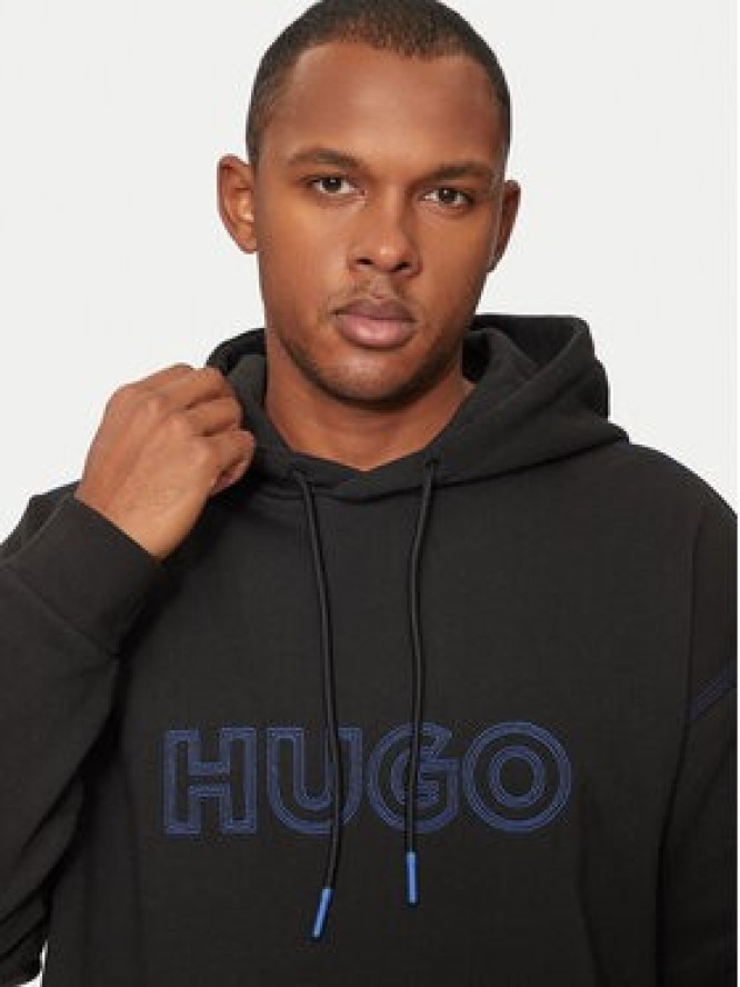 Hugo Bluza Nitlogohood 50521697 Czarny Regular Fit