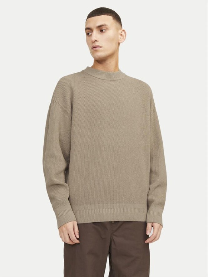 Jack&Jones Sweter 12260041 Beżowy Relaxed Fit