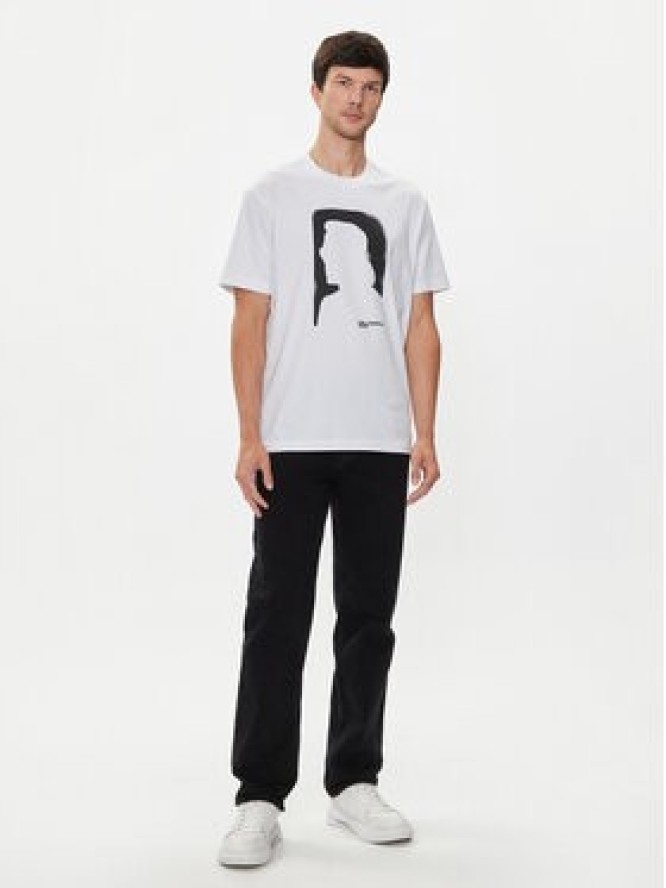 Karl Lagerfeld Jeans T-Shirt 245D1709 Biały Regular Fit