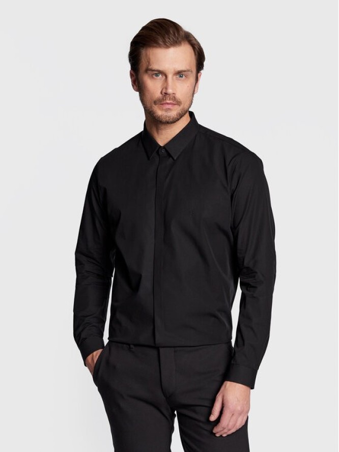 Calvin Klein Koszula Hidden K10K109891 Czarny Extra Slim Fit