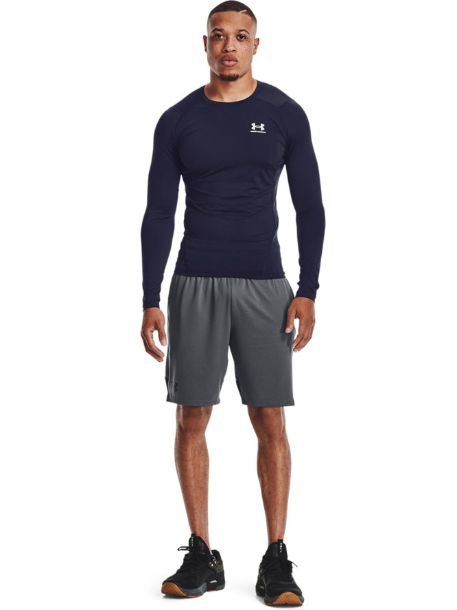 Longsleeve treningowy męski Under Armour UA Hg Armour Comp Ls - granatowy