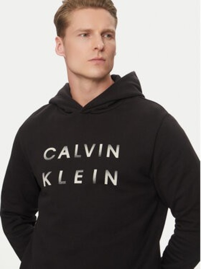 Calvin Klein Bluza Enlarged Logo K10K114261 Czarny Regular Fit