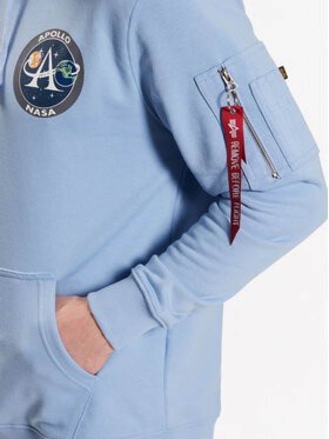 Alpha Industries Bluza Apollo Mission 106338 Niebieski Regular Fit