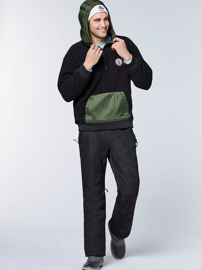 Chiemsee Bluza polarowa w kolorze czarno-zielonym rozmiar: S
