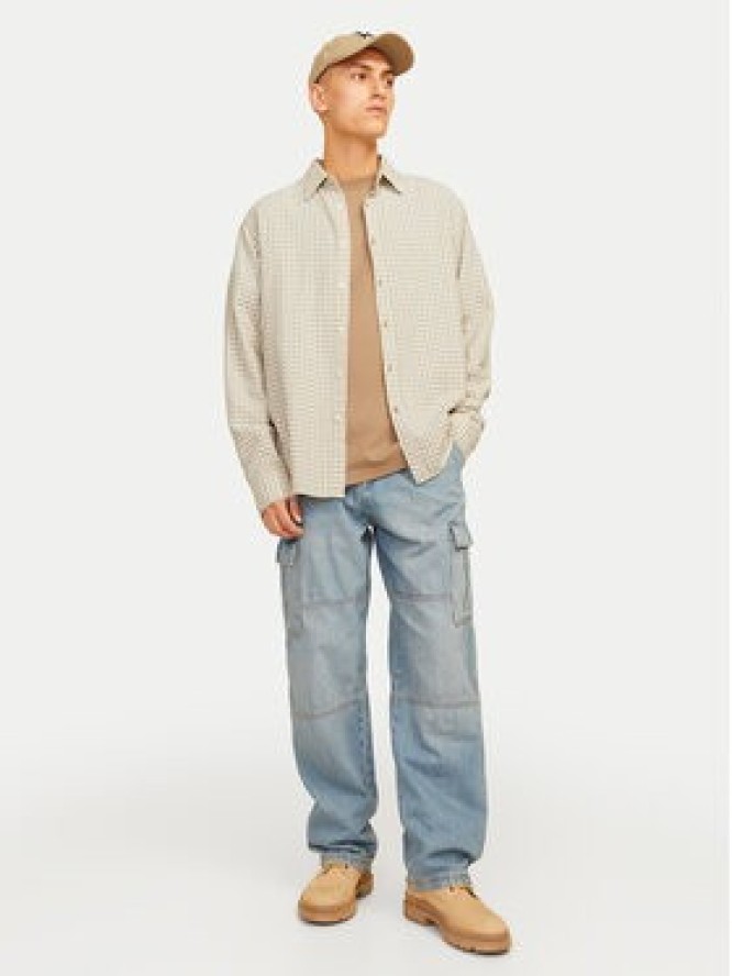 Jack&Jones Koszula Joshua 12260673 Beżowy Relaxed Fit