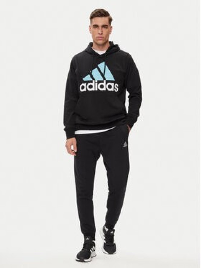 adidas Bluza Essentials Logo Hoodie IJ8574 Czarny Regular Fit