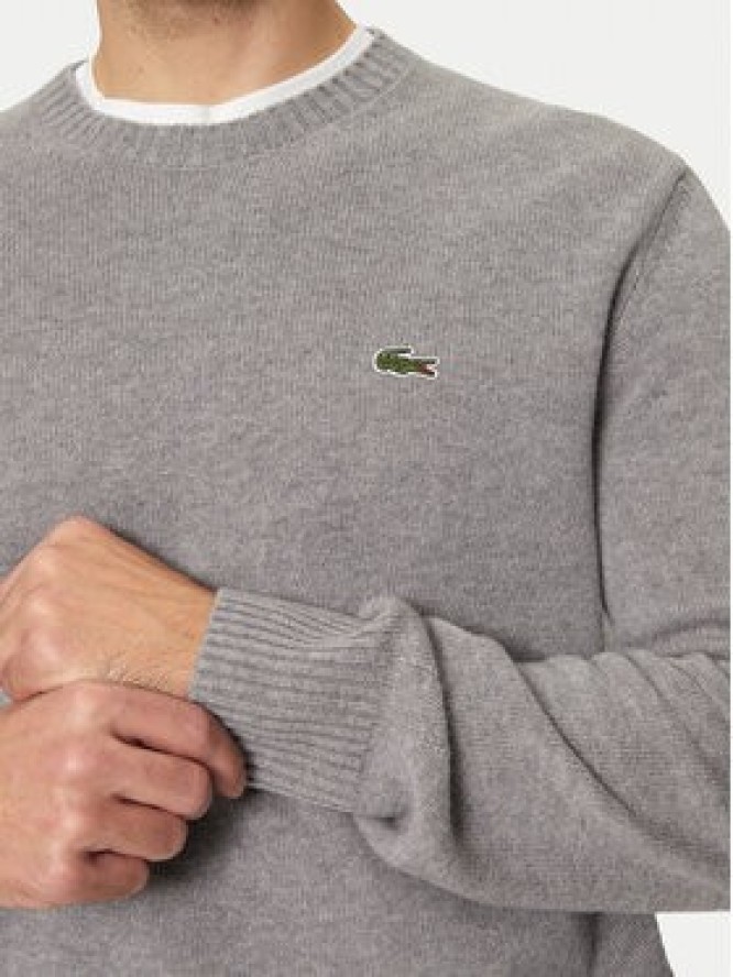 Lacoste Sweter AH2916 Szary Regular Fit