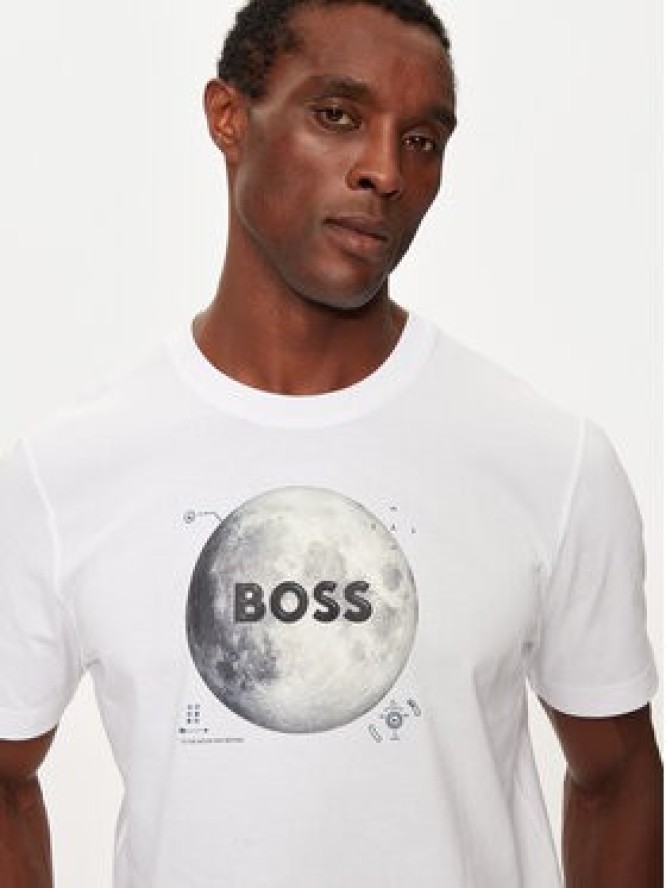 Boss T-Shirt 50528189 Écru Regular Fit