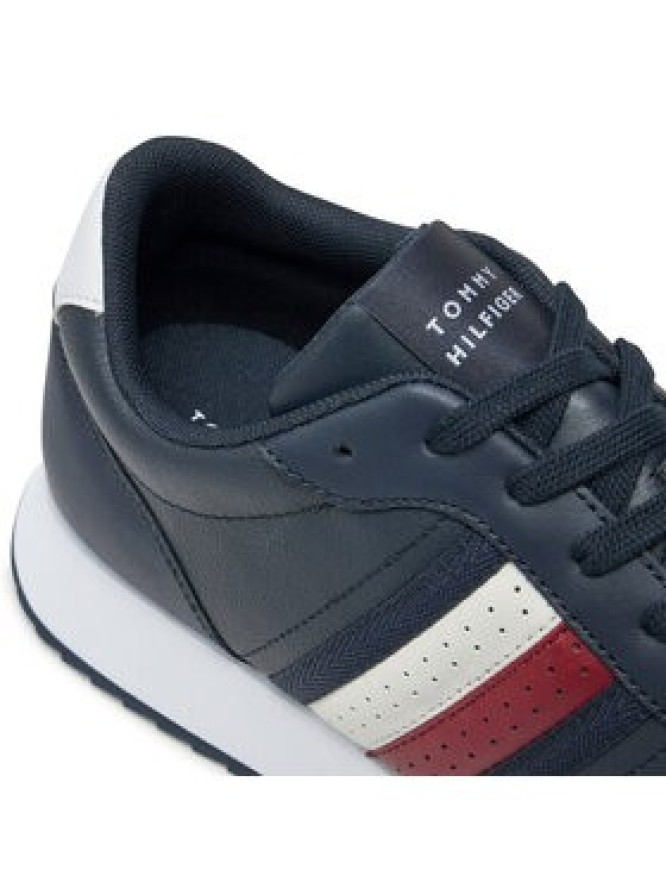 Tommy Hilfiger Sneakersy Runner Evo Lth Mix Ess FM0FM05121 Granatowy