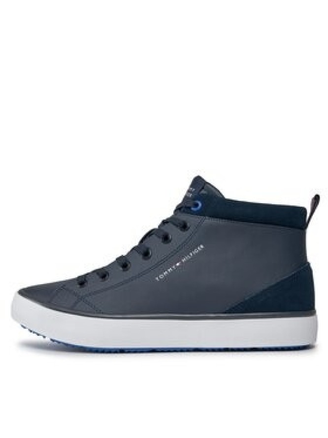 Tommy Hilfiger Sneakersy Th Hi Vulc Cleat Lth Mix FM0FM04883 Granatowy