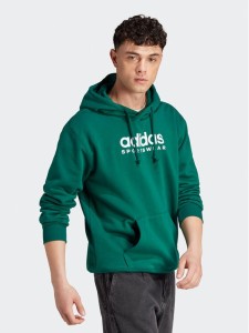 adidas Bluza ALL SZN Fleece Graphic IJ9426 Zielony Loose Fit