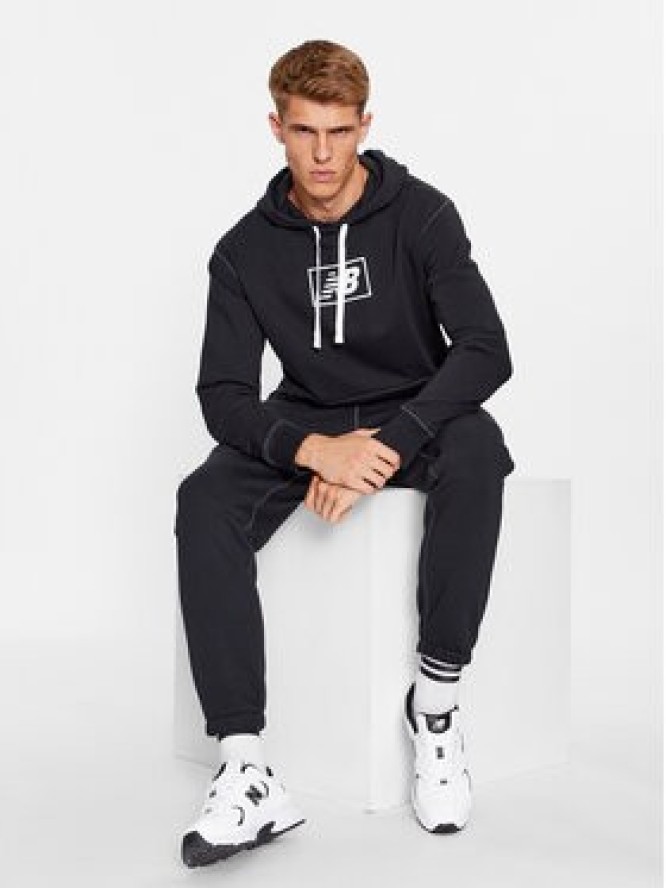 New Balance Bluza NB Essentials Hoodie MT33508 Czarny Regular Fit