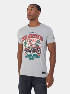 Brave Soul T-Shirt MTS-149PINUP Szary Straight Fit