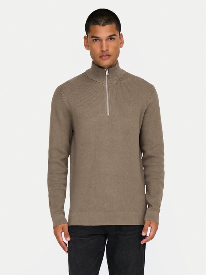 Only & Sons Sweter 22023210 Beżowy Regular Fit