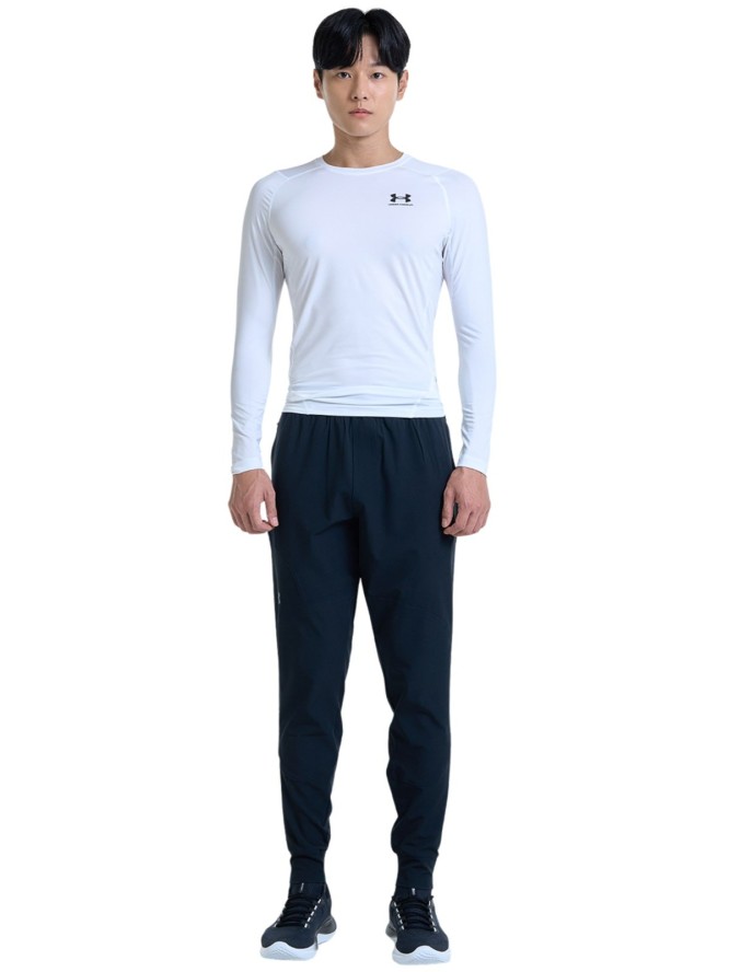 Longsleeve treningowy męski Under Armour UA Hg Armour Comp Ls - biały