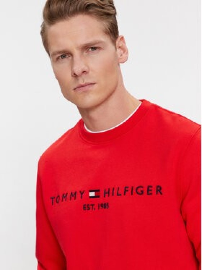 Tommy Hilfiger Bluza Logo MW0MW11596 Czerwony Regular Fit